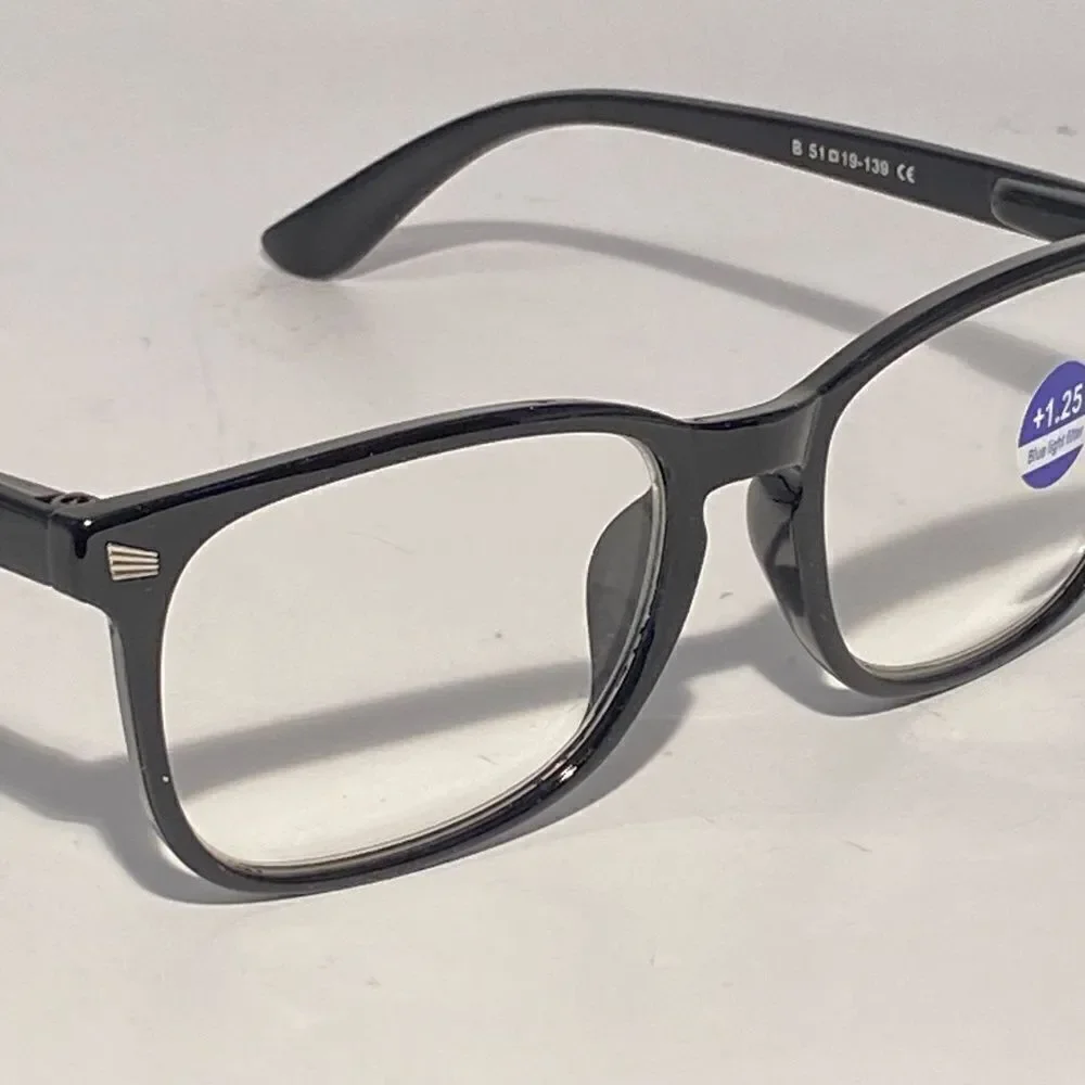 1480 Colette 1.25 Black Reading Glasses Soft Butterfly Readers NWT